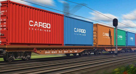 Modern truck in motion